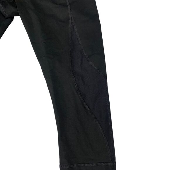 Lolë Capri Leggings Womens Small Black Nylon Stretch Elastic Waist Straight Leg - Picture 16 of 16